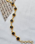 Kraya Garnet 18KT Gold Plated Silver Love Bracelet