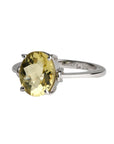 Fascinating Lemon Quartz Silver 925 Ring