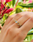 Tilly Diamond Gold Plated Silver 925 Ring