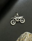 Motorcycle Silver 925 Men's Pendant