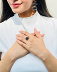 Gemma Iolite 18K Gold Plated Silver Ring