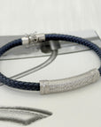 Zern Men's Zircon Silver 925 Bracelet
