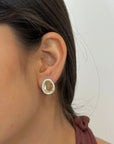 Christina Lemon Quartz Silver 925 Studs