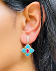 His Turquoise and Ruby Earrings