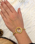 Crystal 18K Gold Plated 925 Silver Bracelet