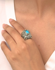 Tala Traditional Gemstone Openable Silver 925 Ring