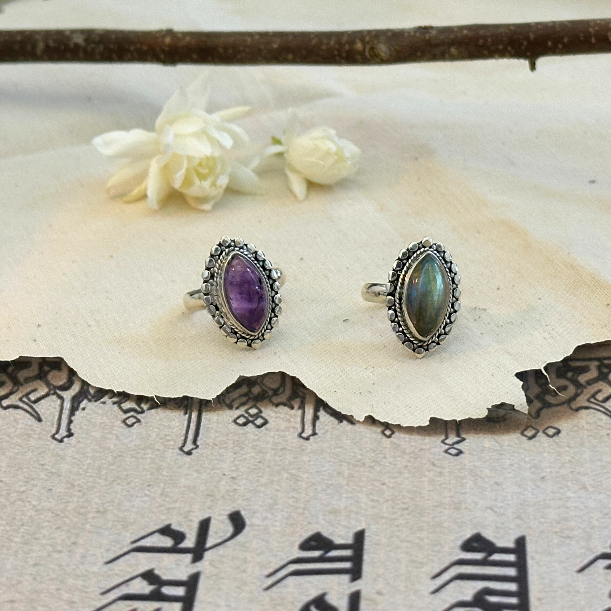 Nayan Traditional Gemstone Silver 925 Ring
