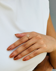Diamond Flower 18K Gold Ring