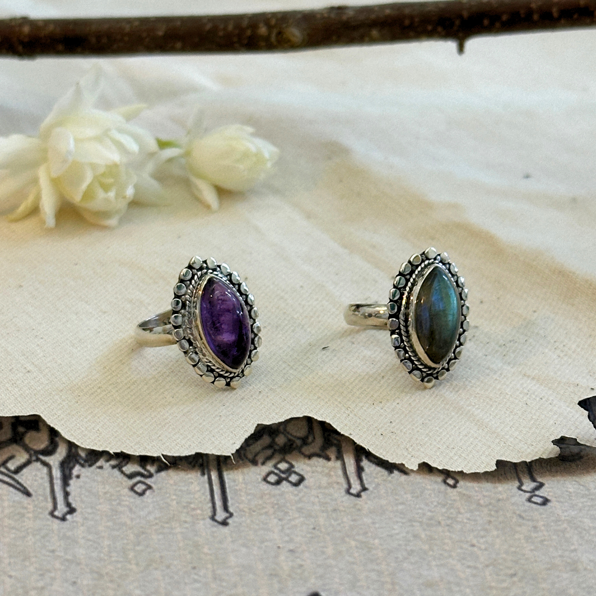 Nayan Traditional Gemstone Silver 925 Ring