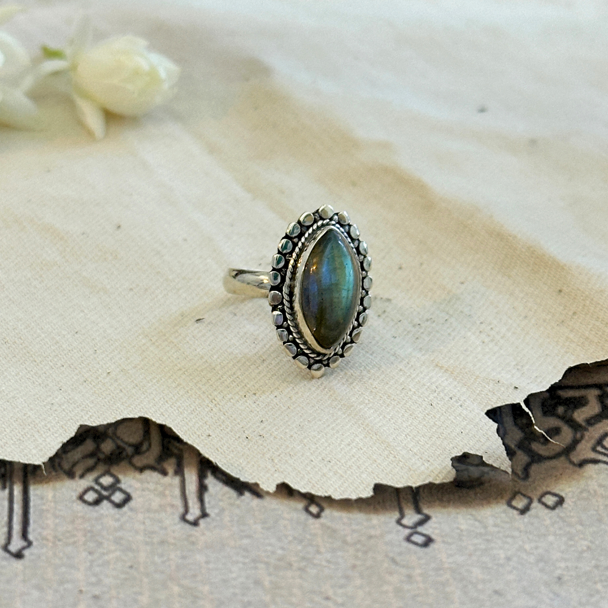 Nayan Traditional Gemstone Silver 925 Ring
