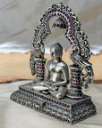Silver 925 Lord Mahaveer Swami Idol Artifact