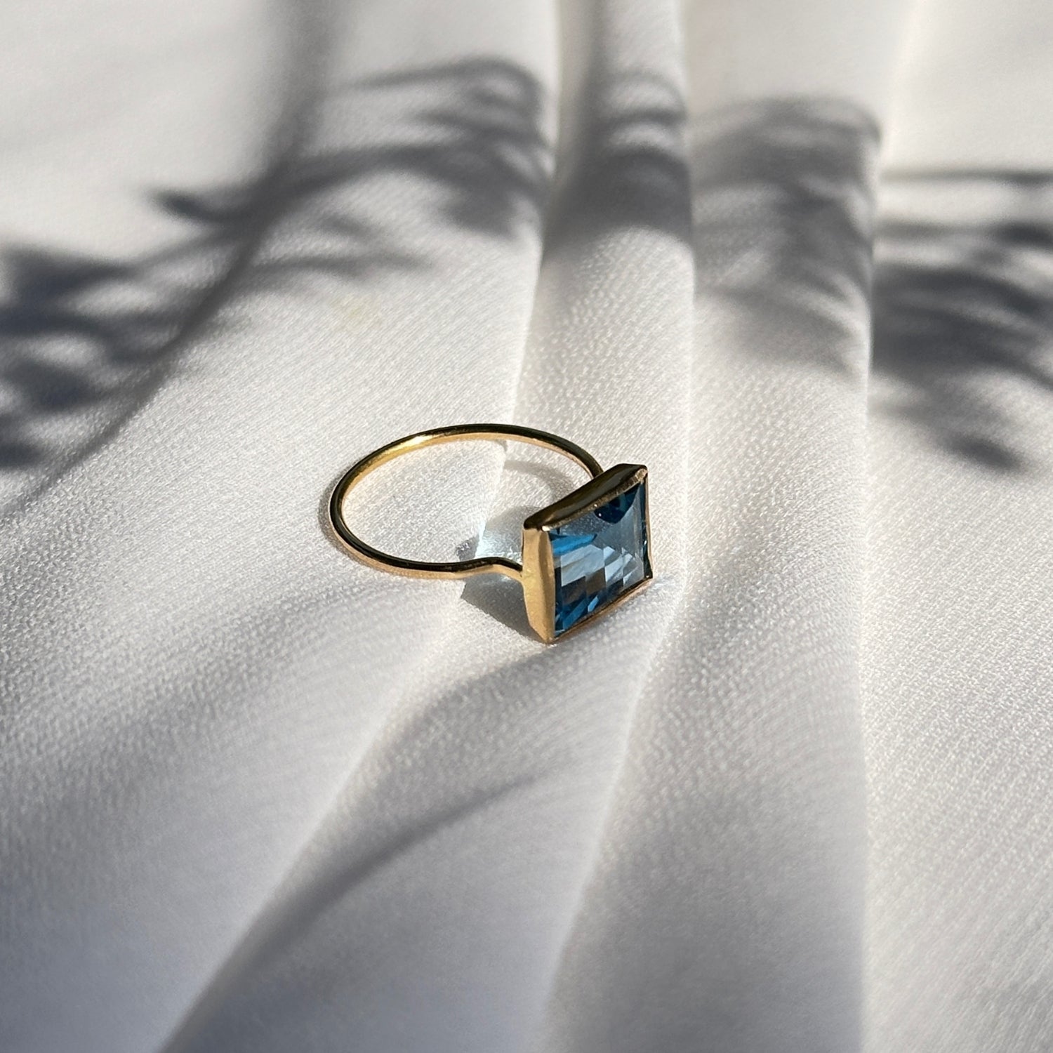 Blue Topaz 14K Gold Ring