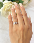 Ruby Diamond White Gold Ring