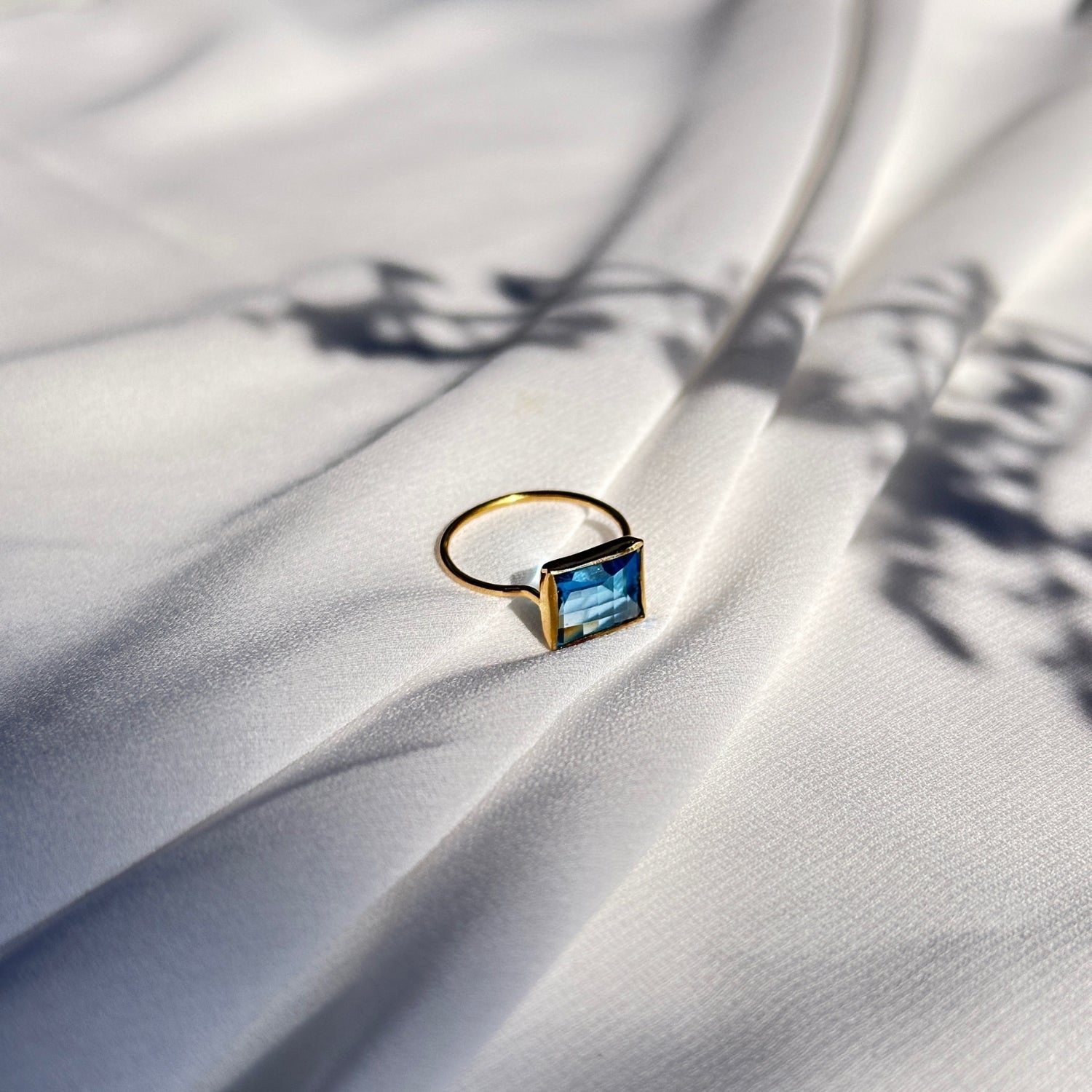 Blue Topaz 14K Gold Ring
