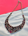 Mahira Garnet Silver 925 Necklace