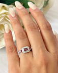 Ruby Diamond White Gold Ring