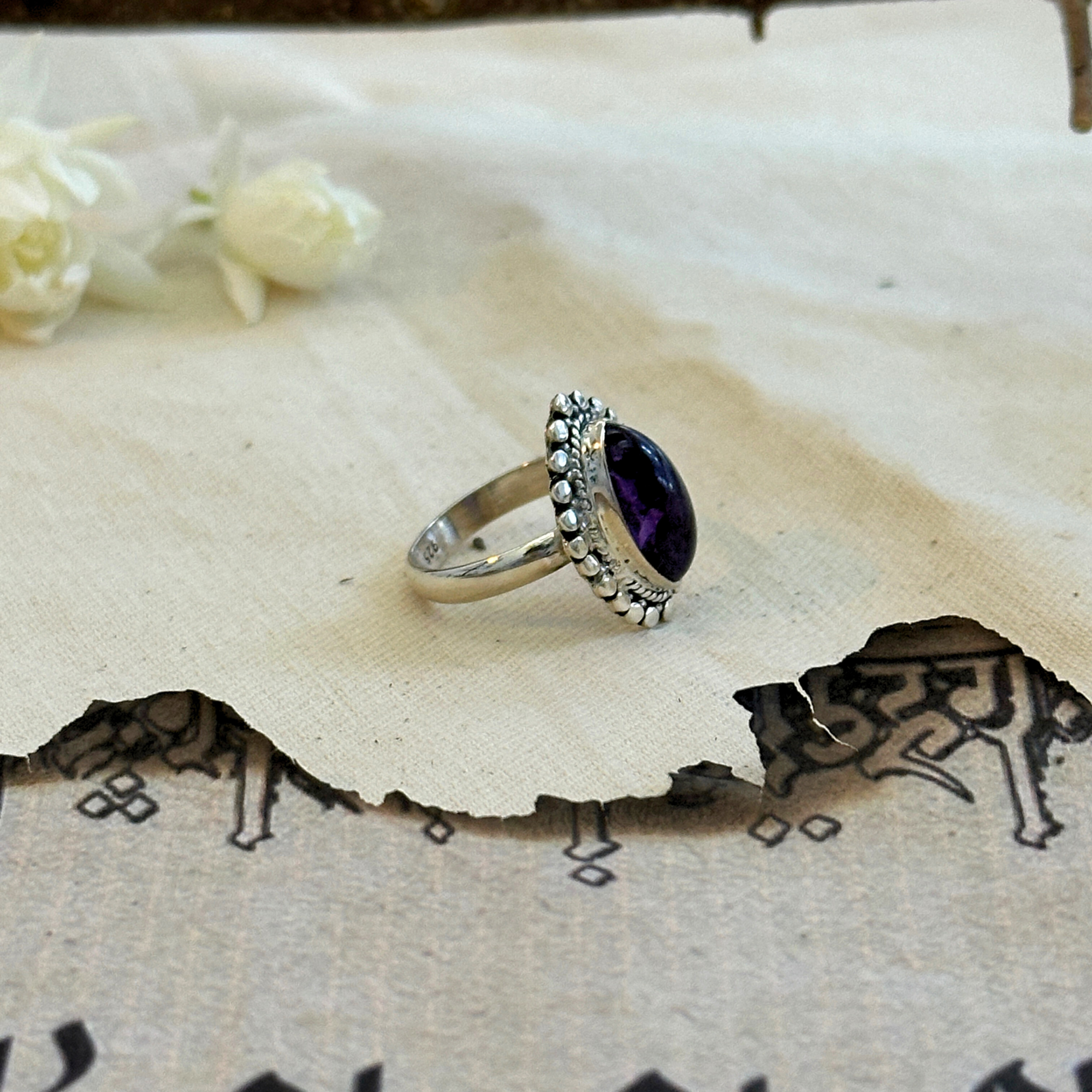 Nayan Traditional Gemstone Silver 925 Ring