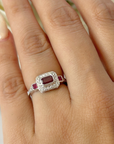 Ruby Diamond White Gold Ring