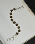Enzo Smokey Quartz Silver 925 Men's Bracelet