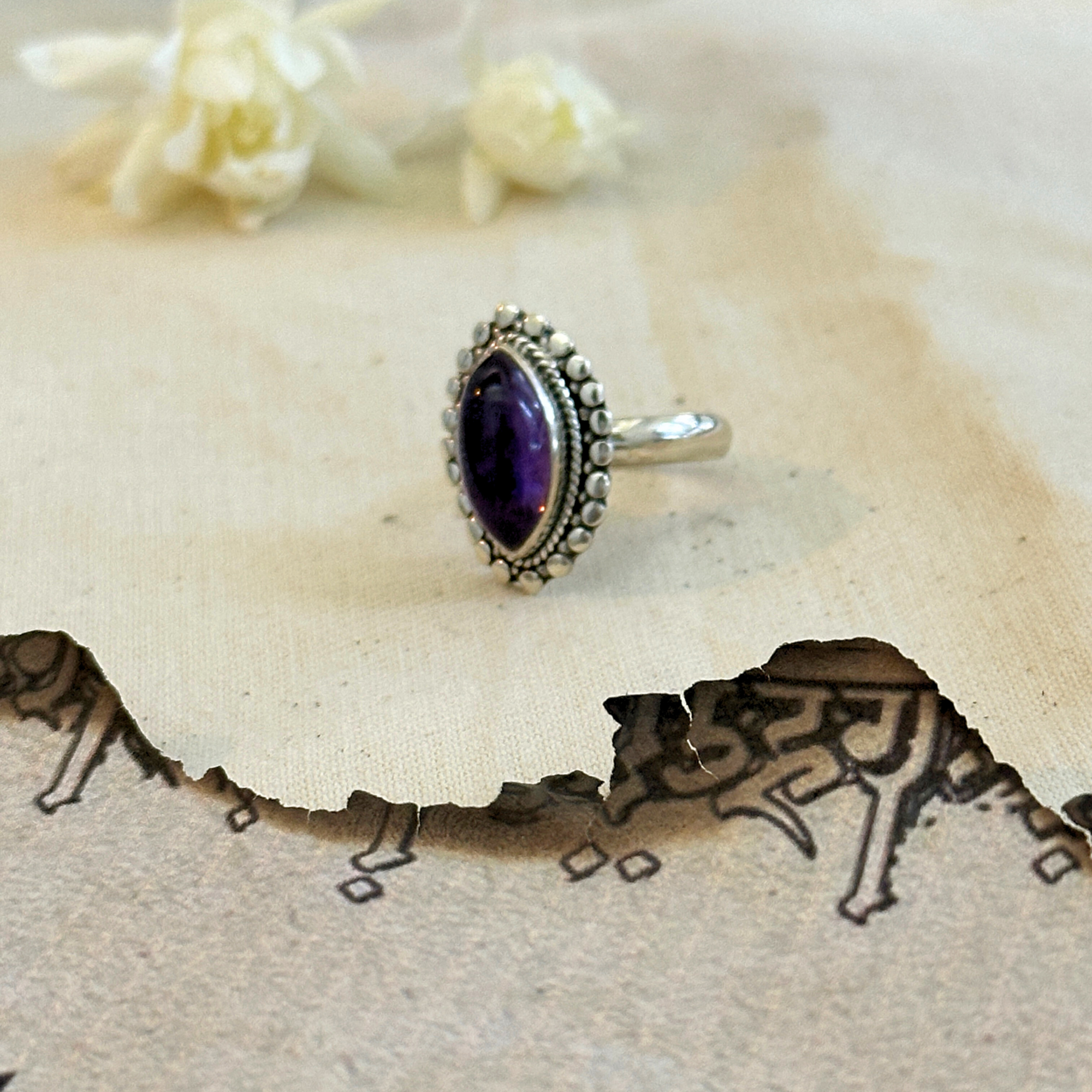 Nayan Traditional Gemstone Silver 925 Ring