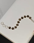Enzo Smokey Quartz Silver 925 Men's Bracelet