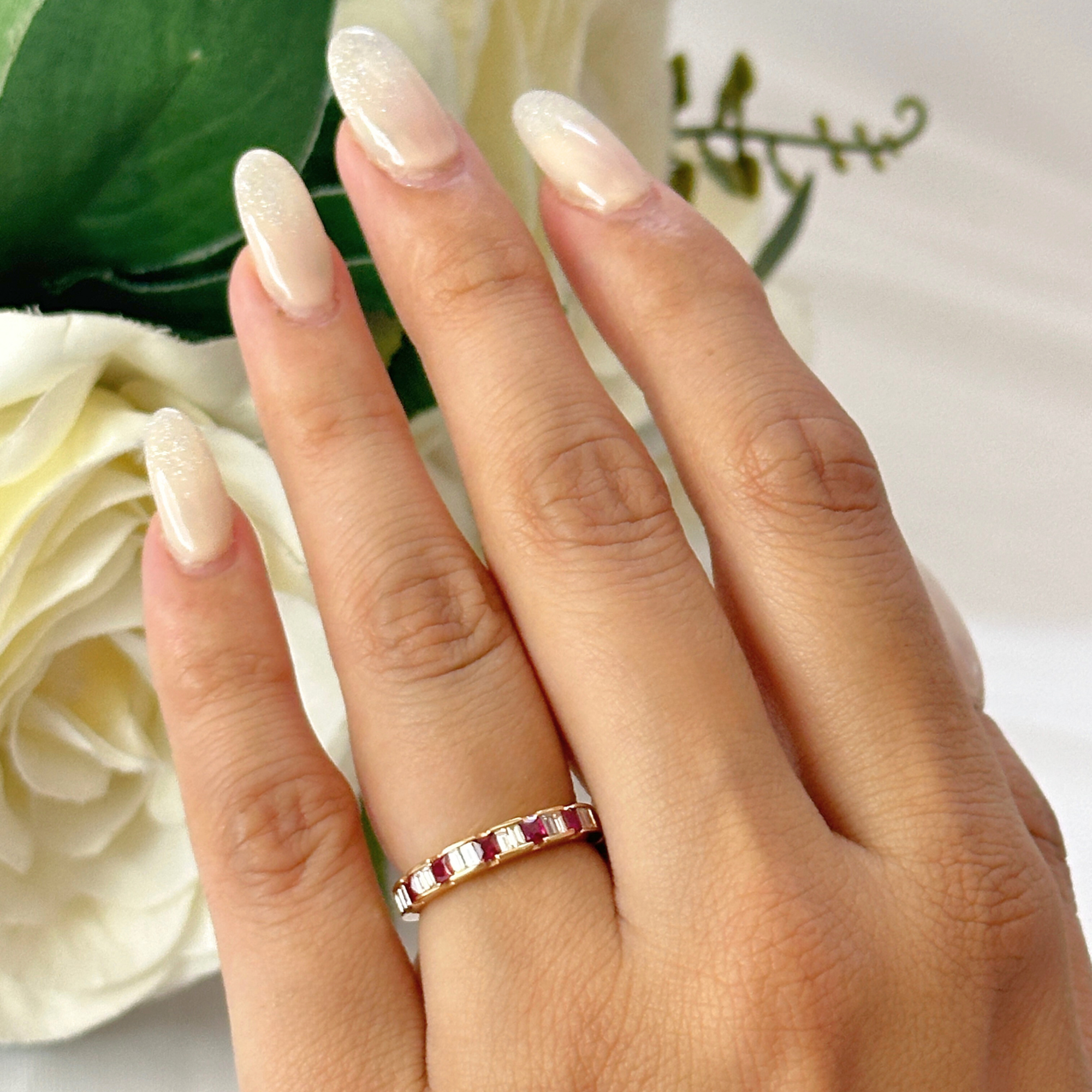 Ruby & Diamond Eternity Band