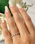 Ruby & Diamond Eternity Band