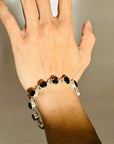 Enzo Smokey Quartz Silver 925 Men's Bracelet