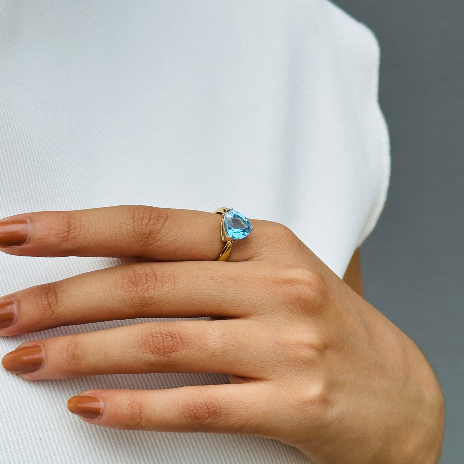 Blue Topaz 14K Gold Ring
