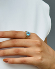 Blue Topaz 14K Gold Ring