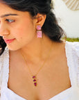 Zion Tourmaline 18K Gold Plated Silver 925 Love Necklace