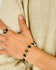 Enzo Smokey Quartz Silver 925 Men's Bracelet