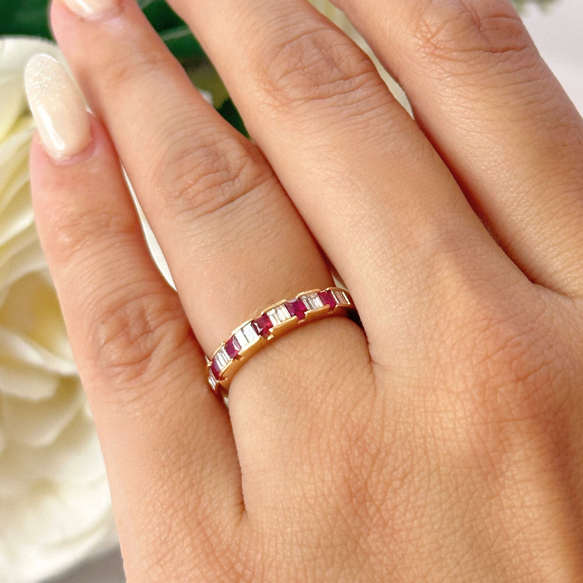 Ruby & Diamond Eternity Band