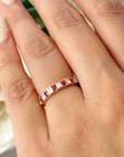 Ruby & Diamond Eternity Band