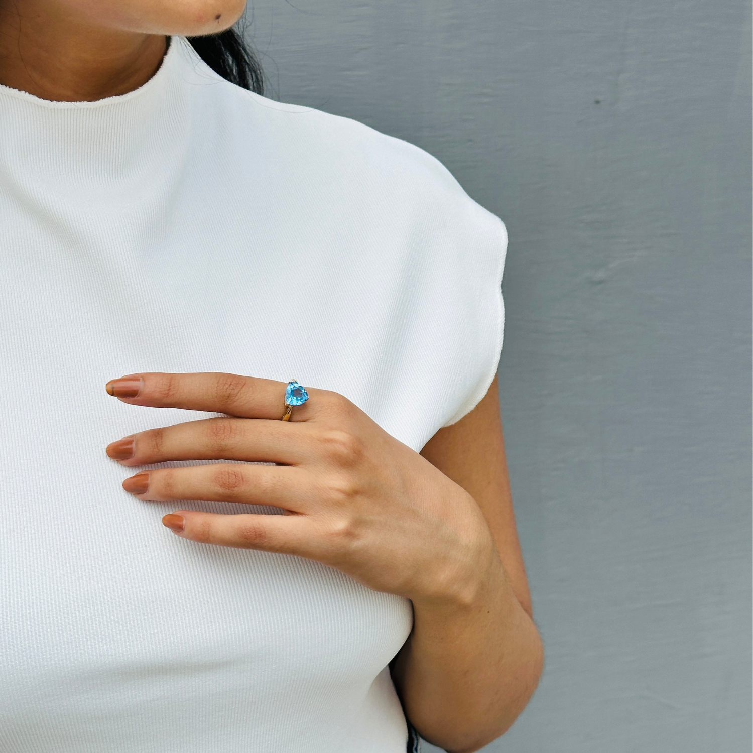 Blue Topaz 14K Gold Ring
