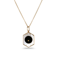 Black Onyx & Diamond 14K Gold Pendant