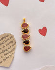 Shrim Tourmaline 18KT Gold Plated Silver 925 Love Pendant
