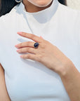 Gemma Iolite 18K Gold Plated Silver Ring