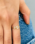 Rose-Cut Diamond 18K Gold Ring
