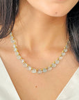 Cyril Aquamarine 18K Gold Plated Silver 925 Necklace
