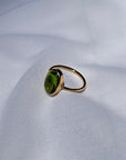Peridot Oval 18K Gold Ring