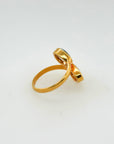 Quill Aquamarine Gold Plated Silver 925 Ring