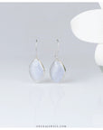 silver chalcedony earrings