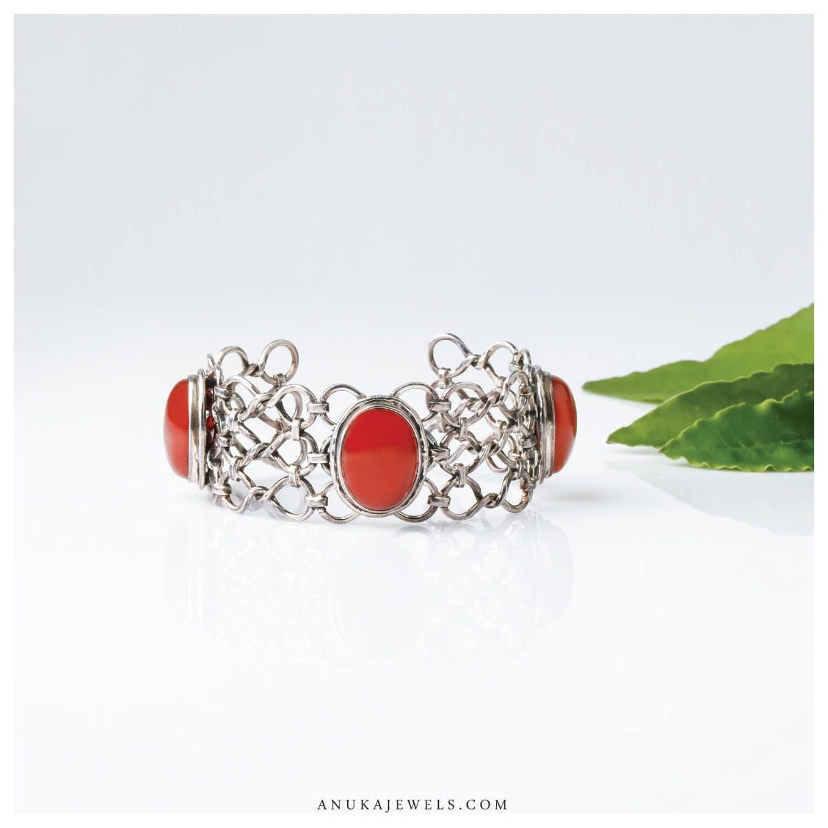 silver orange handcuff