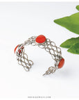 orange silver handcuff