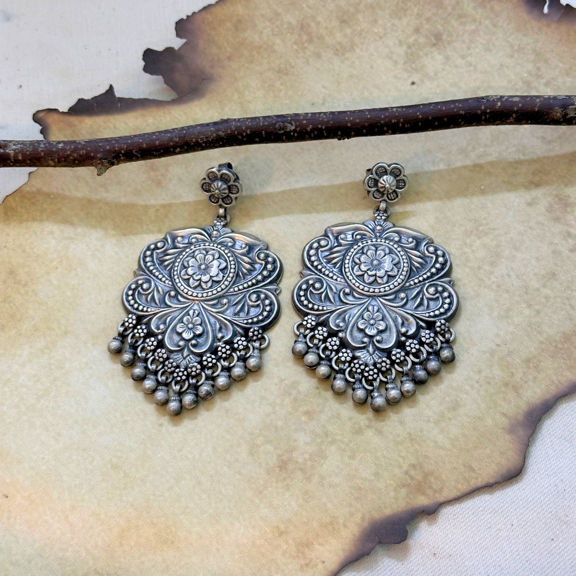 Zunaira Traditional Silver 925 Earrings