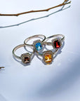 Geelong Gemstone Diamond Silver 925 Rings