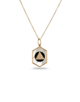Black Onyx & Diamond 14K Gold Pendant