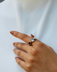 Multi Stone 18k Gold Ring