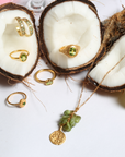Sreaka Peridot 18K Gold Plated Silver 925 Earrings